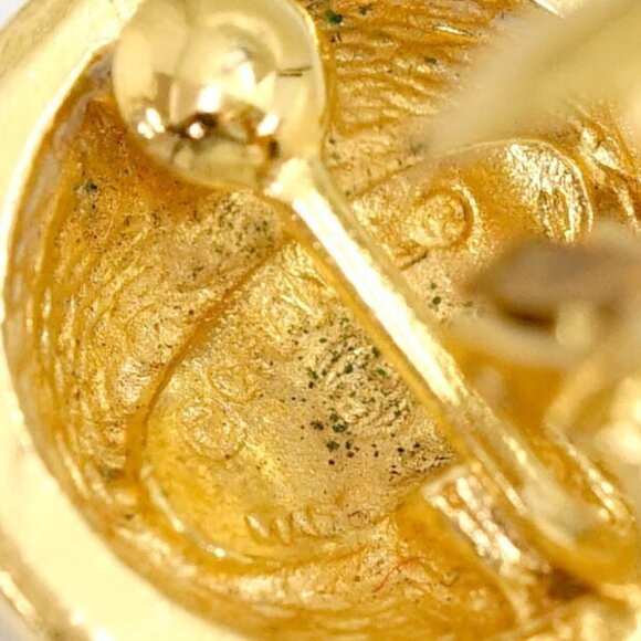 CHANEL CC Logos Round Drop Dangle Clip-On Earrings Gold Tone #26792 - Picture 5 of 5